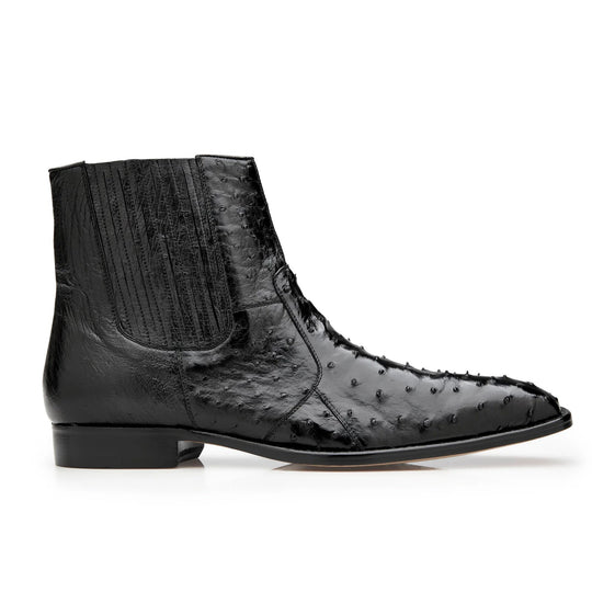 Belvedere Roger Ostrich Quill Dress Boot - Black