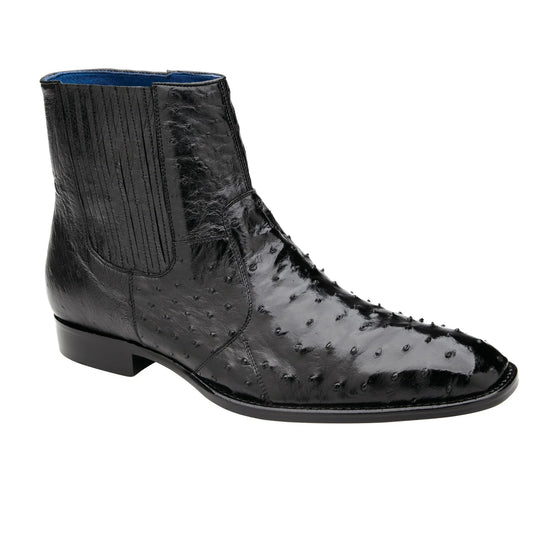 Belvedere Roger Ostrich Quill Dress Boot - Black