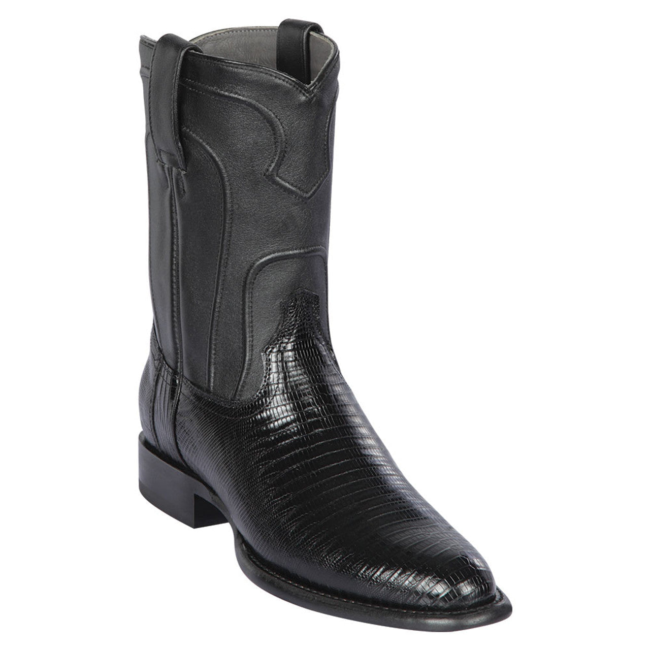 Mens Black Lizard Teju Roper Boots by Los Altos