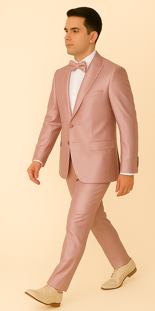 Rossi Man LEO RM1641 Pink Shimmer 3-Piece Suit