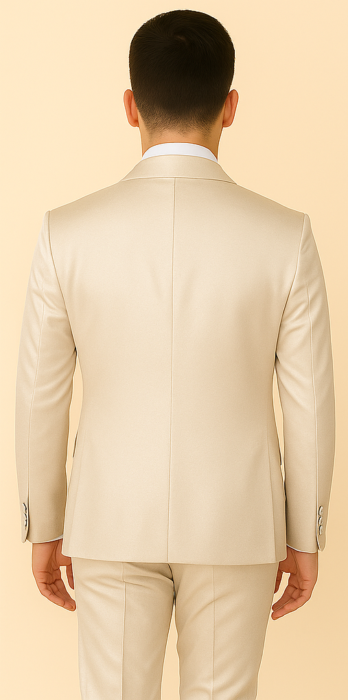 Rossi Man Off-White Shimmer 3-Piece Suit
