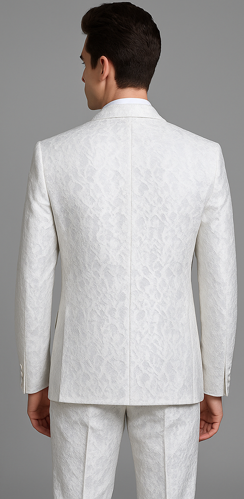 Rossi Man Leo RM1902 White Designer Tuxedo