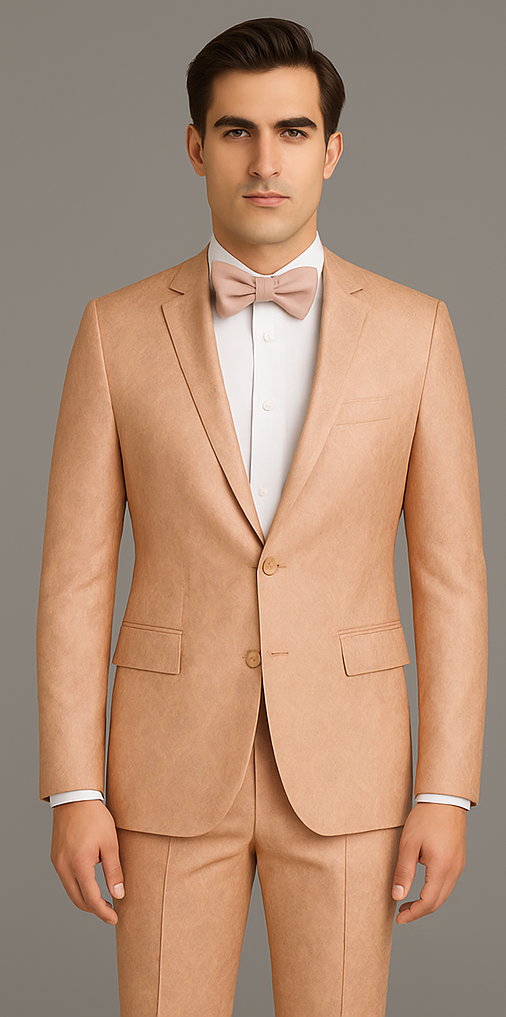 Rossi Man Leo RM1903 Pink & Gold Designer Tuxedo
