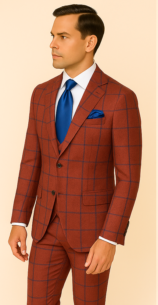 Rossi Man Max RM1842 Slim 3-Piece Suit