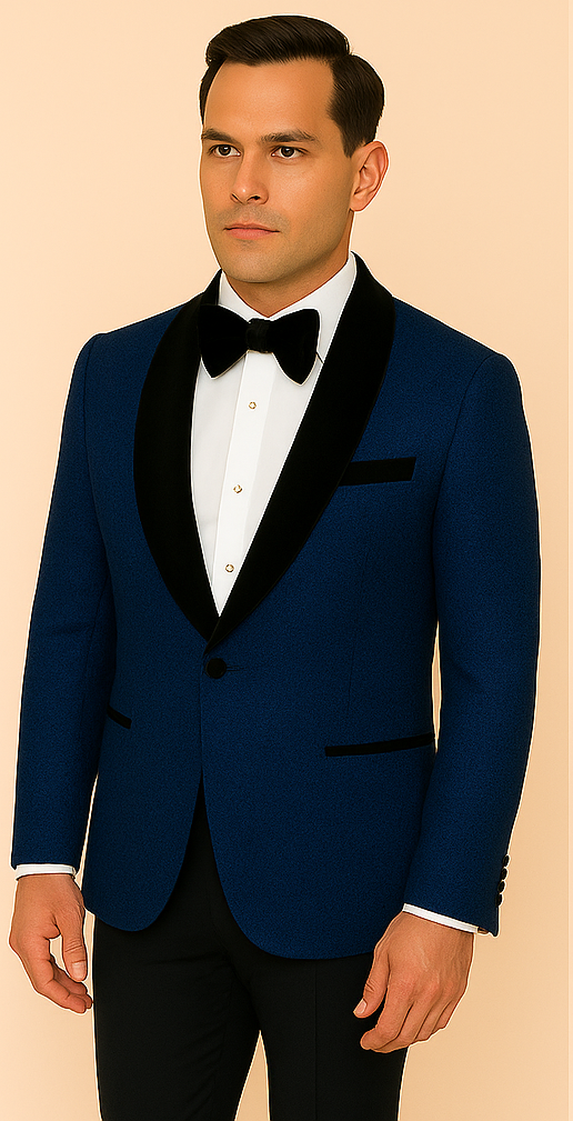 Rossi Man RM1483 Smoking Style Slim 3-Piece Tuxedo