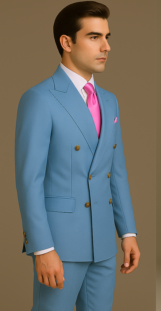 Milano Slim Fit Double Breast Suit for Men
