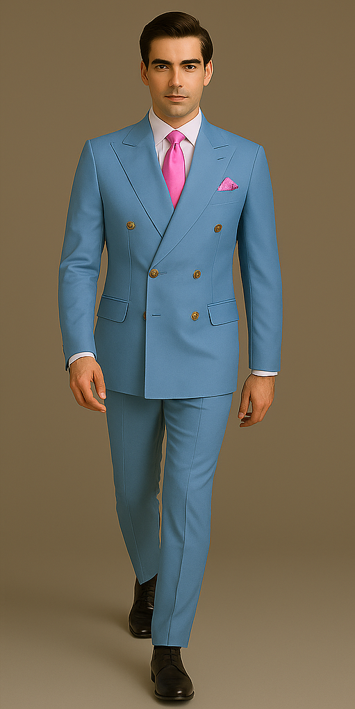 Milano Slim Fit Double Breast Suit for Men