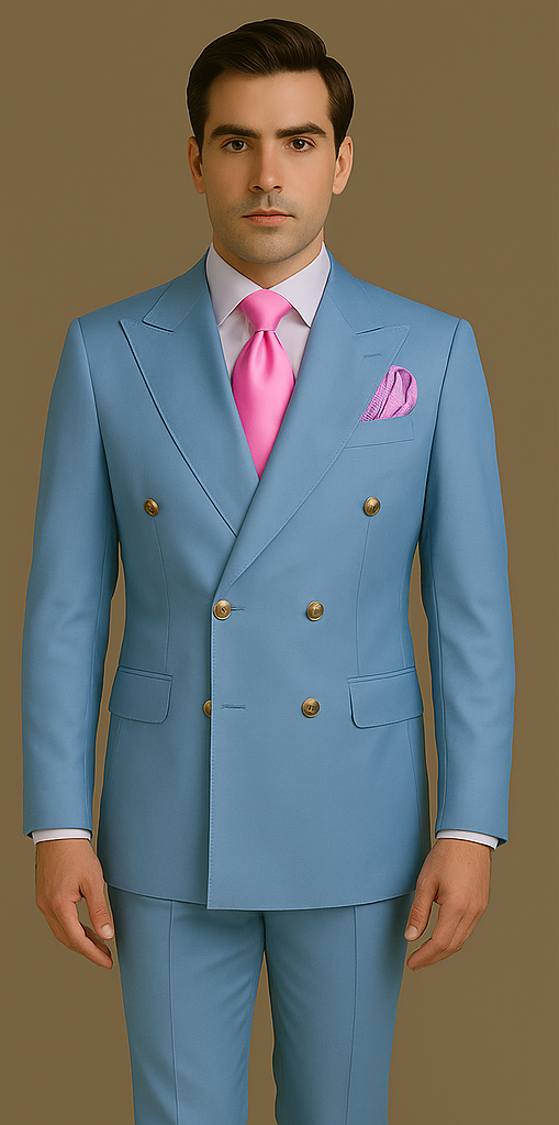 Milano Slim Fit Double Breast Suit for Men