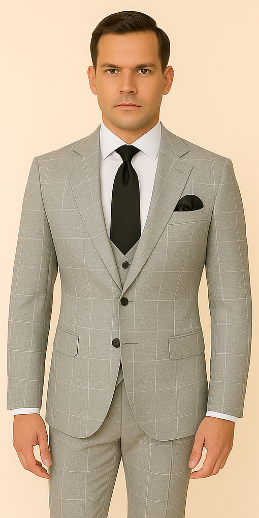 Rossi Man RM1851 Tom Slim Fit Suit - Modern Style