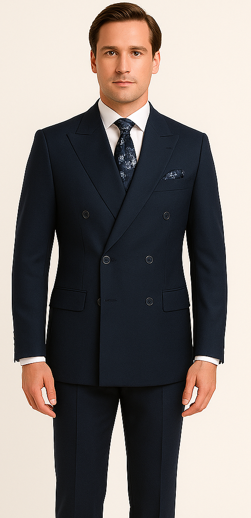 Rossiman Blue Slim Fit Suit-Tailored & Modern