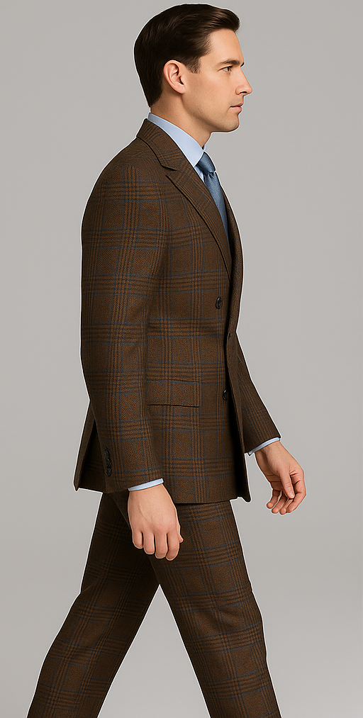 Rossiman Glen Plaid Double Breasted Suit