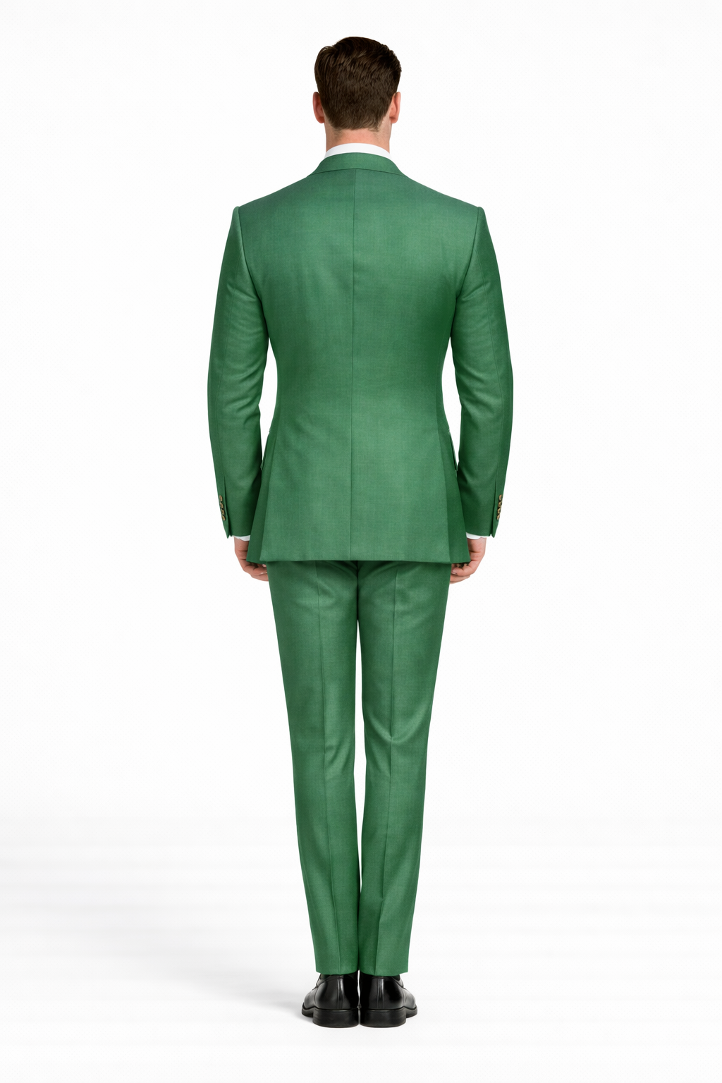 Rossiman Green Slim Fit Suit with Vest