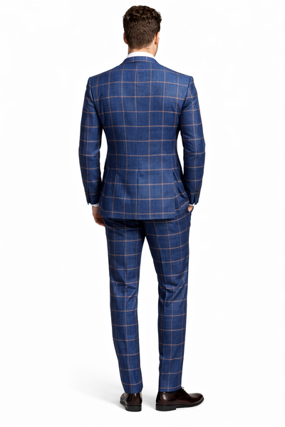 Rossiman Double-Breasted Plaid Suit