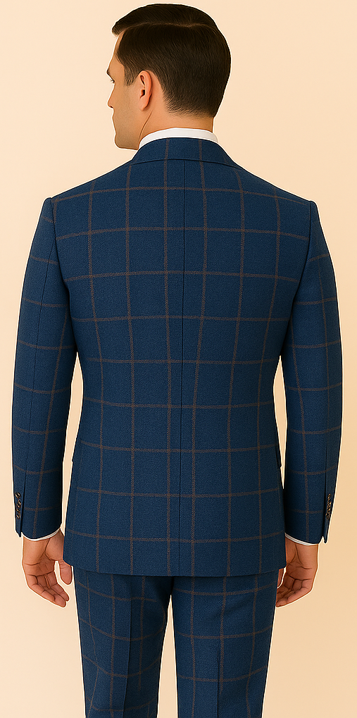 Rossiman Double-Breasted Plaid Suit