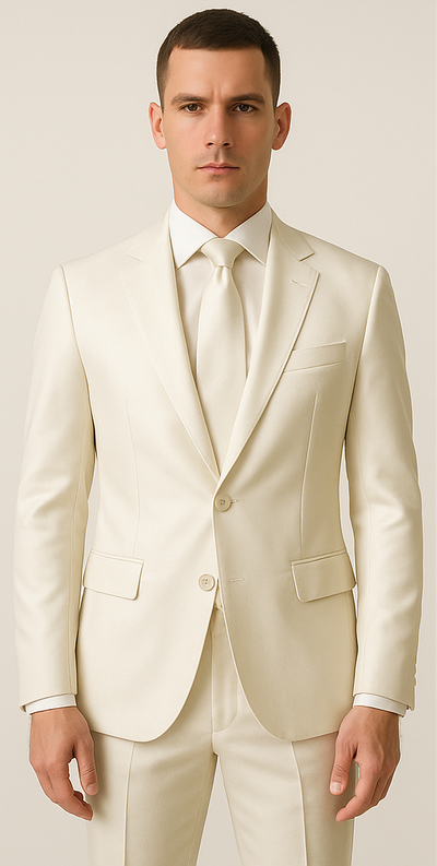 Rossiman Royal Blue Glossy Sateen Suit - Bold & Refined