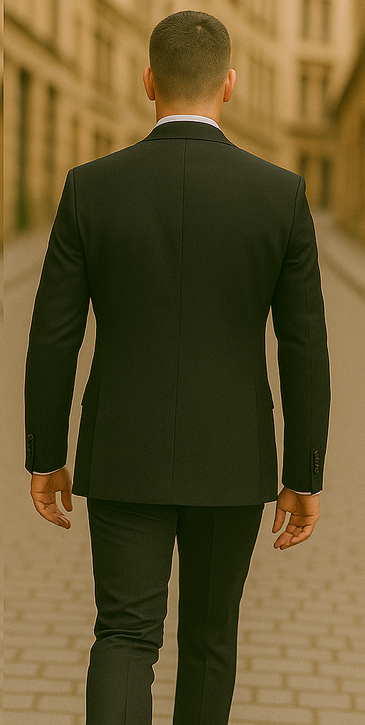 Rossiman Rossi Black Tailored Men's Dress Suit