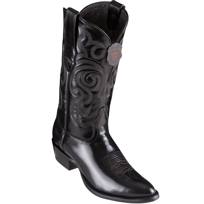 Men's Black Round Toe Dress Cowboy Boots