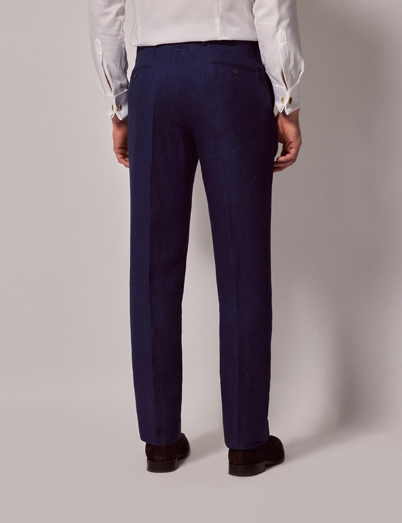 Royal Blue Linen Beach Wedding Suit