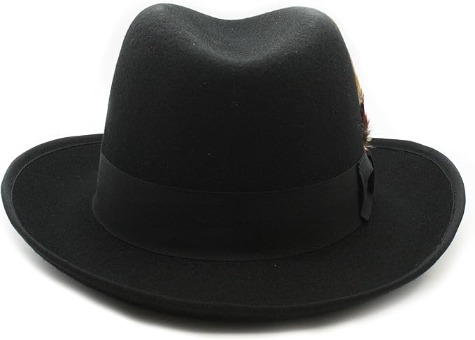 Premium Godfather Black Homburg for Men