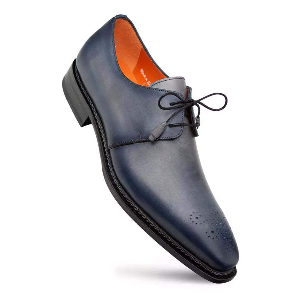 Mezlan Principe Patina Leather Derby Shoes