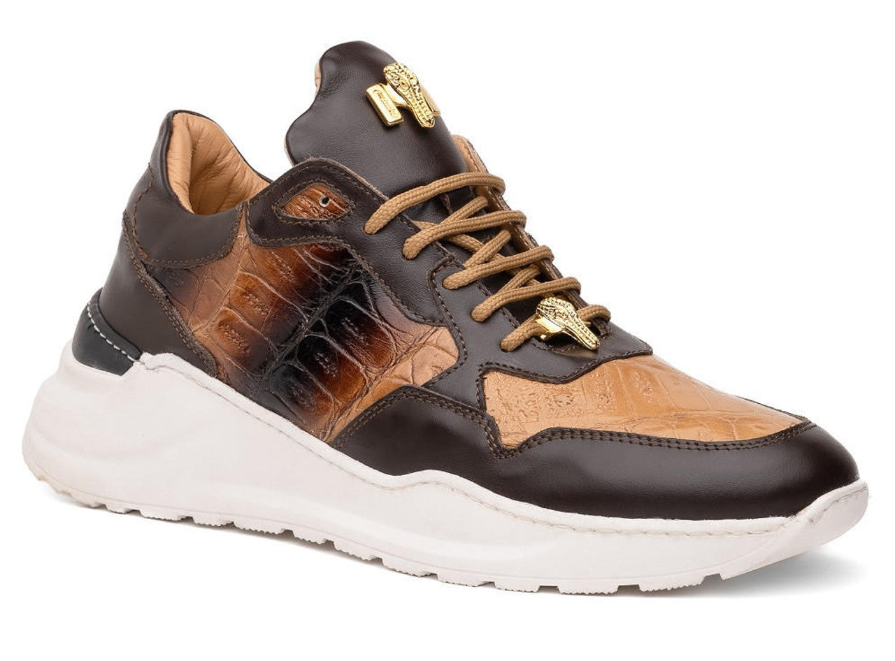 Mauri Rust Brown Baby Croc Sneakers Classic