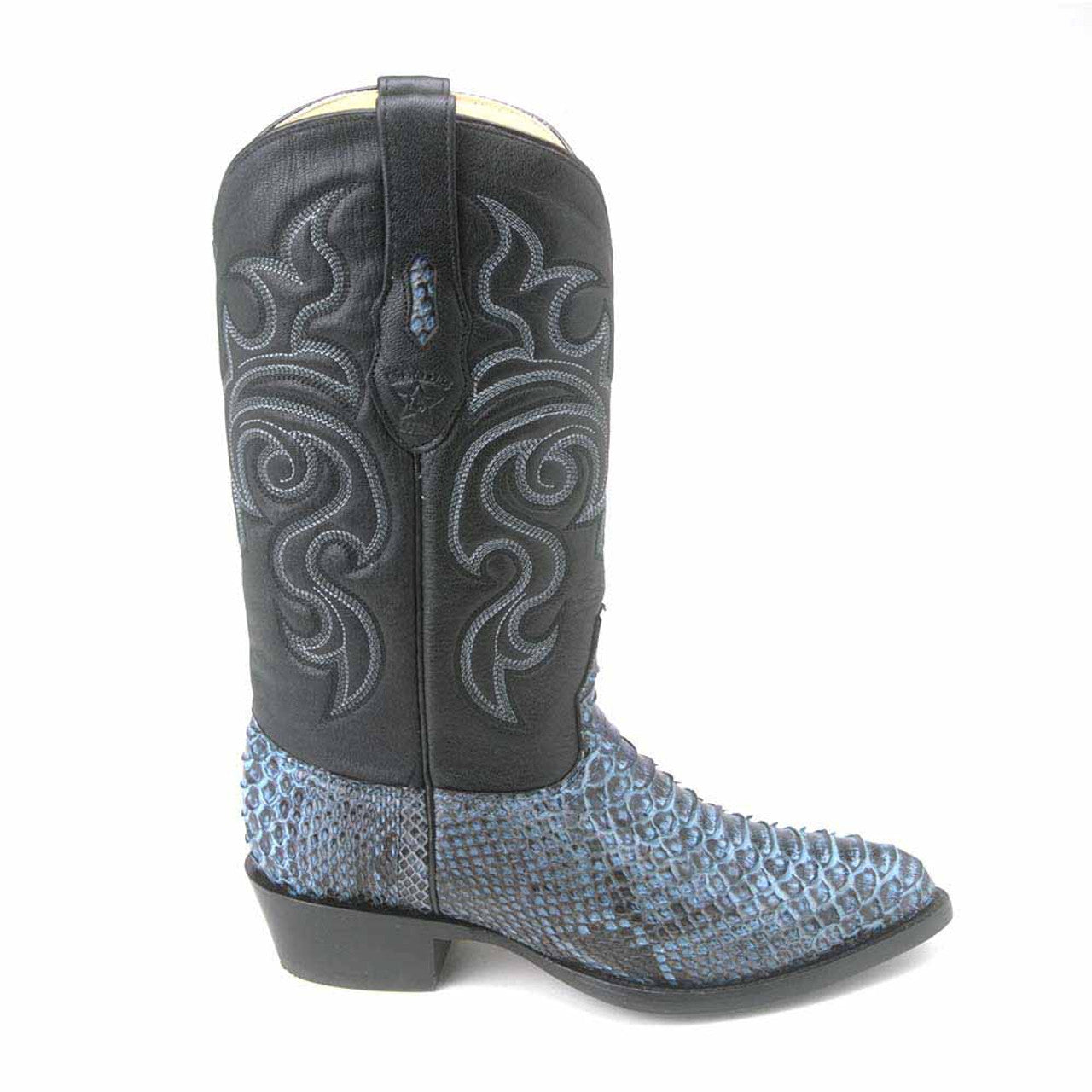 Los Altos Blue Python J-Toe Western Boot