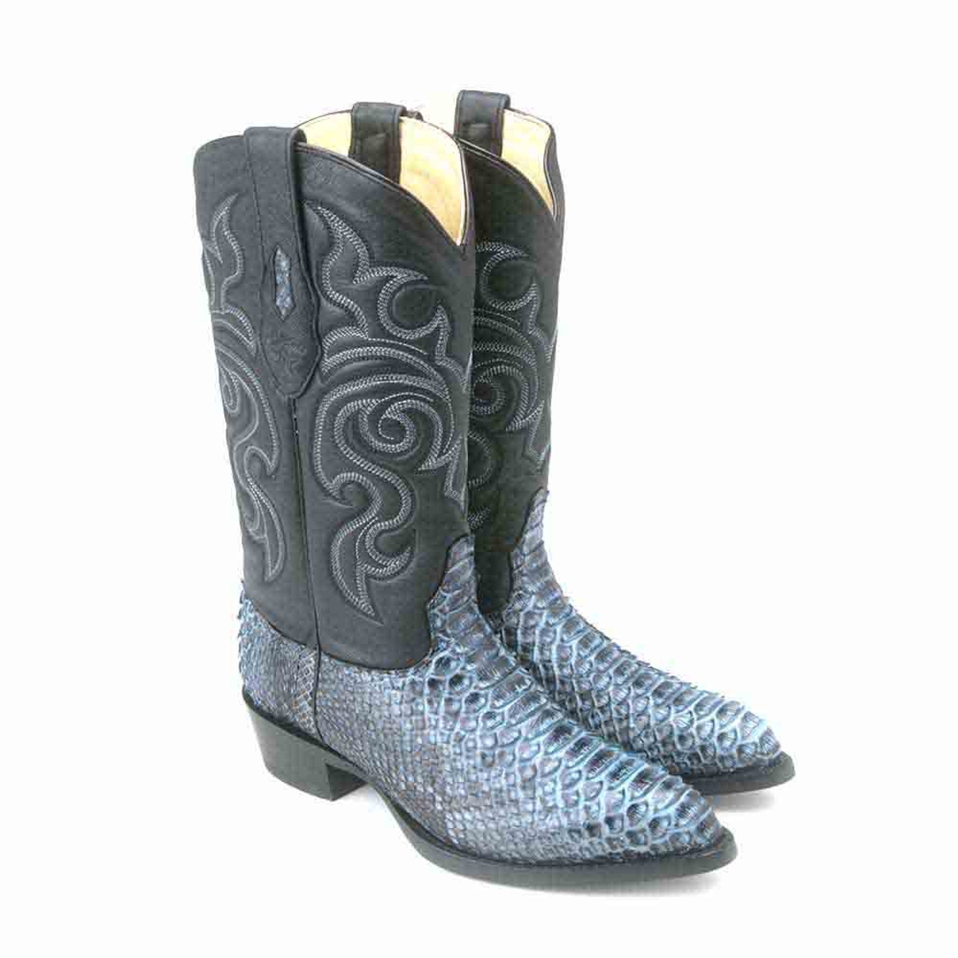 Los Altos Blue Python J-Toe Western Boot