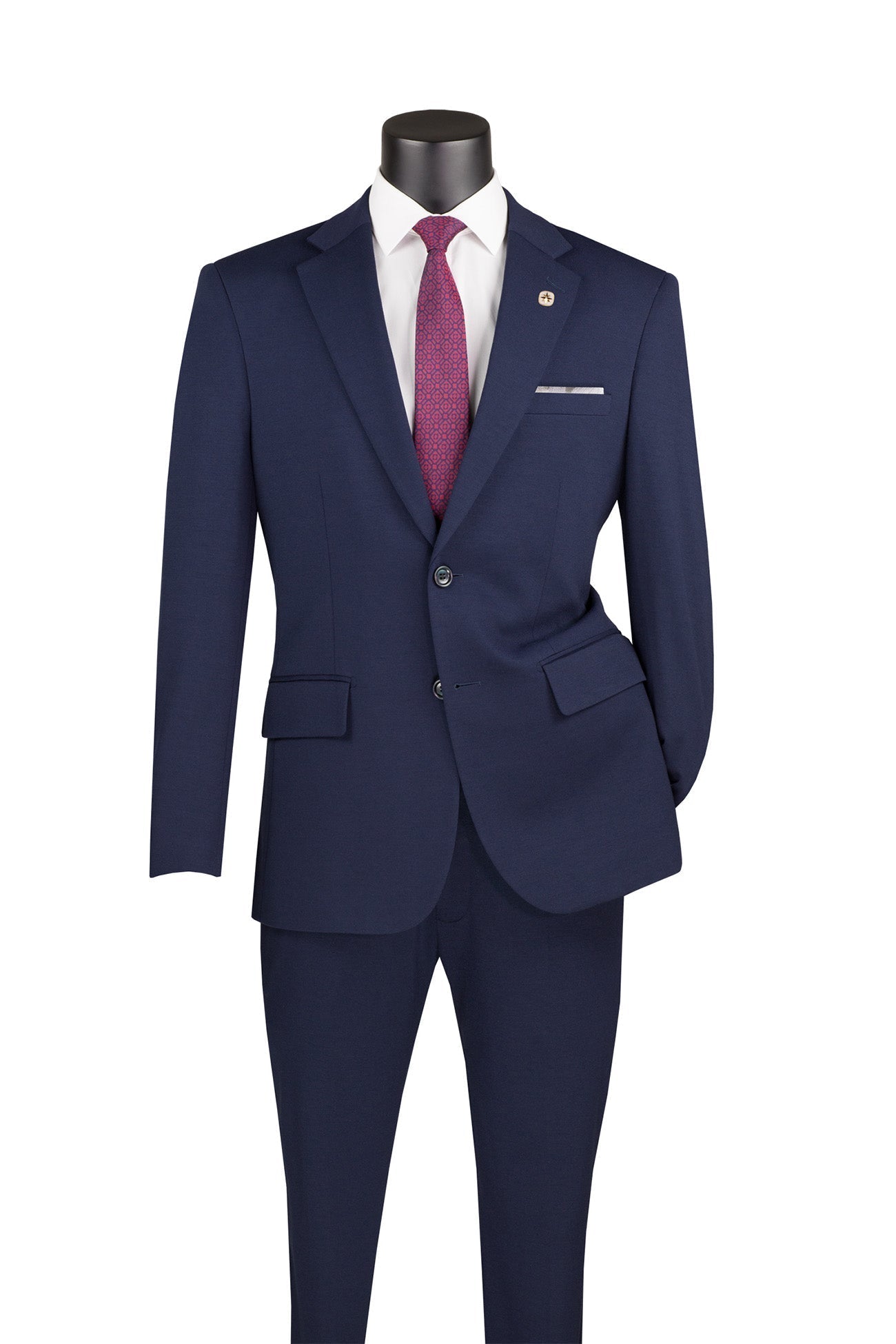Ultra Slim Fit Stretch 2 Piece Suit Color Black