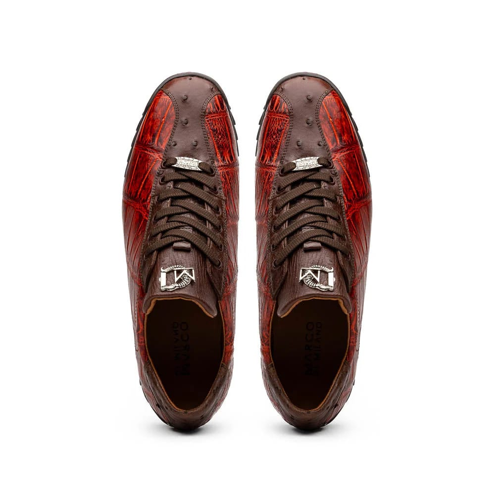 Saulo Cognac Exotic Sneaker by Marco Di Milano