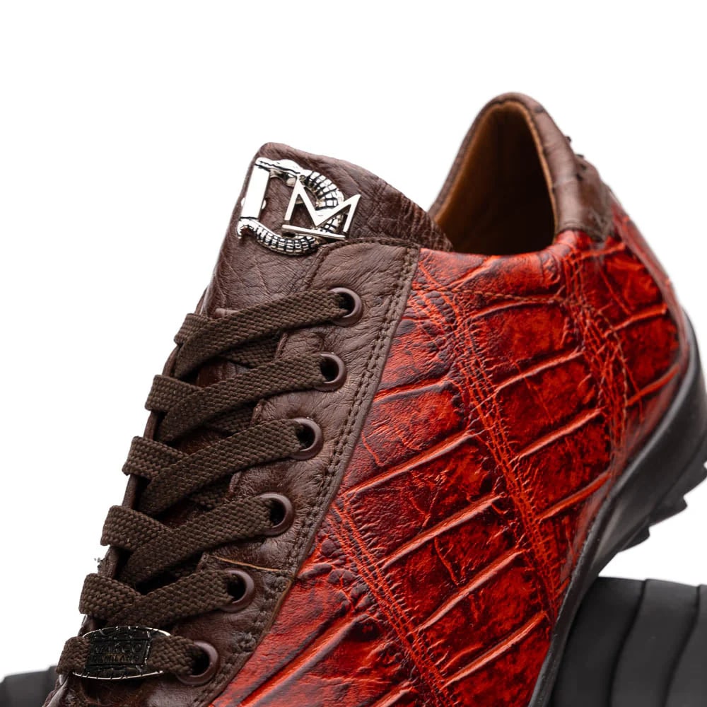 Saulo Cognac Exotic Sneaker by Marco Di Milano