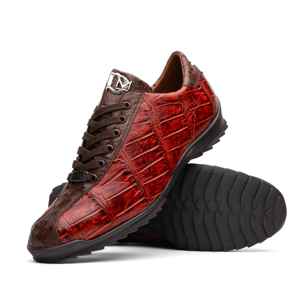 Saulo Cognac Exotic Sneaker by Marco Di Milano