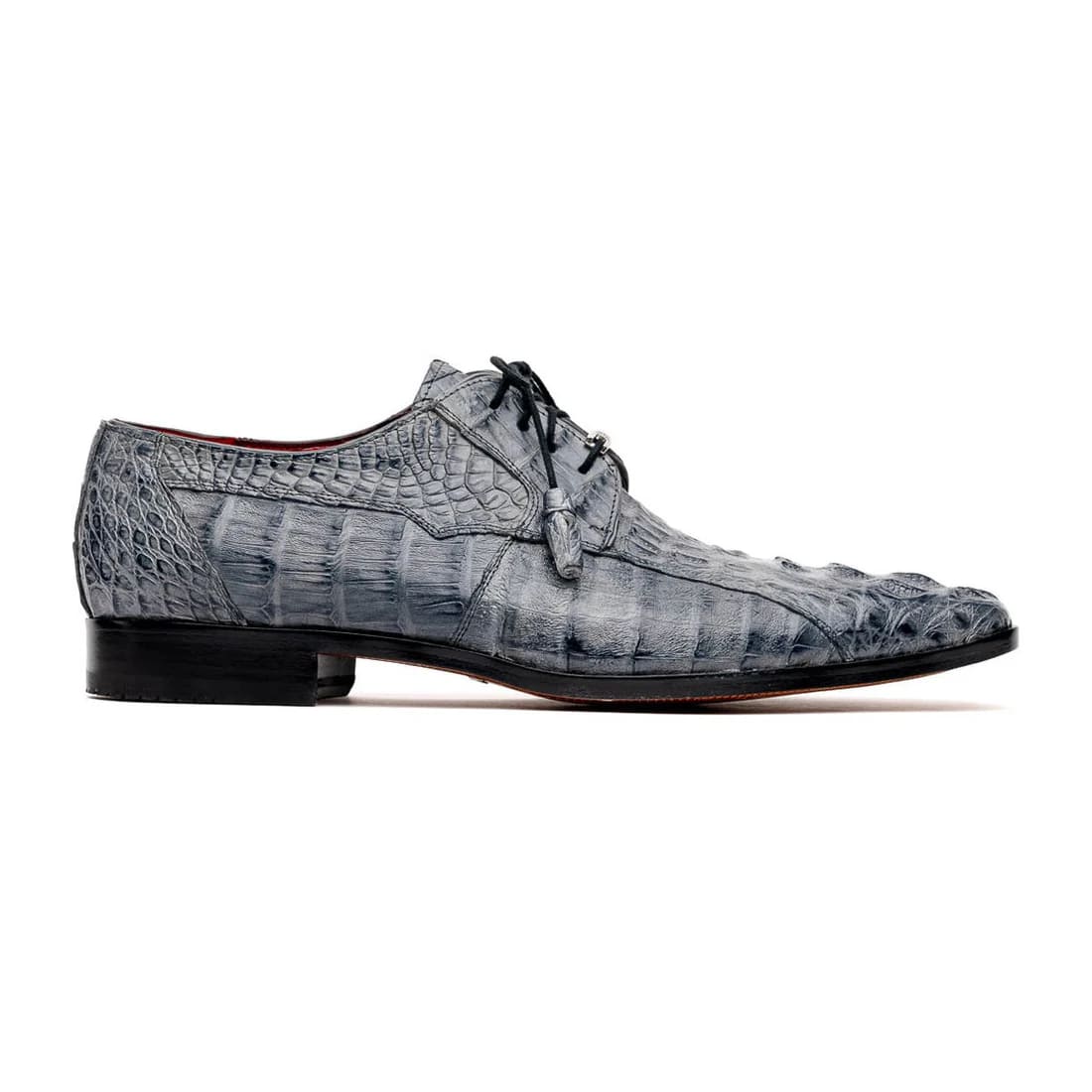 Marco Di Milano Gray Crocodile Derby Oxfords