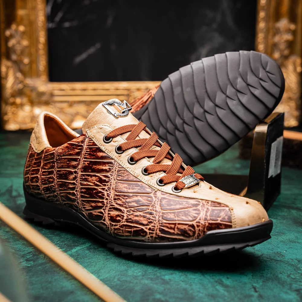 Marco Di Milano Orix Beige Brown Exotic Sneakers