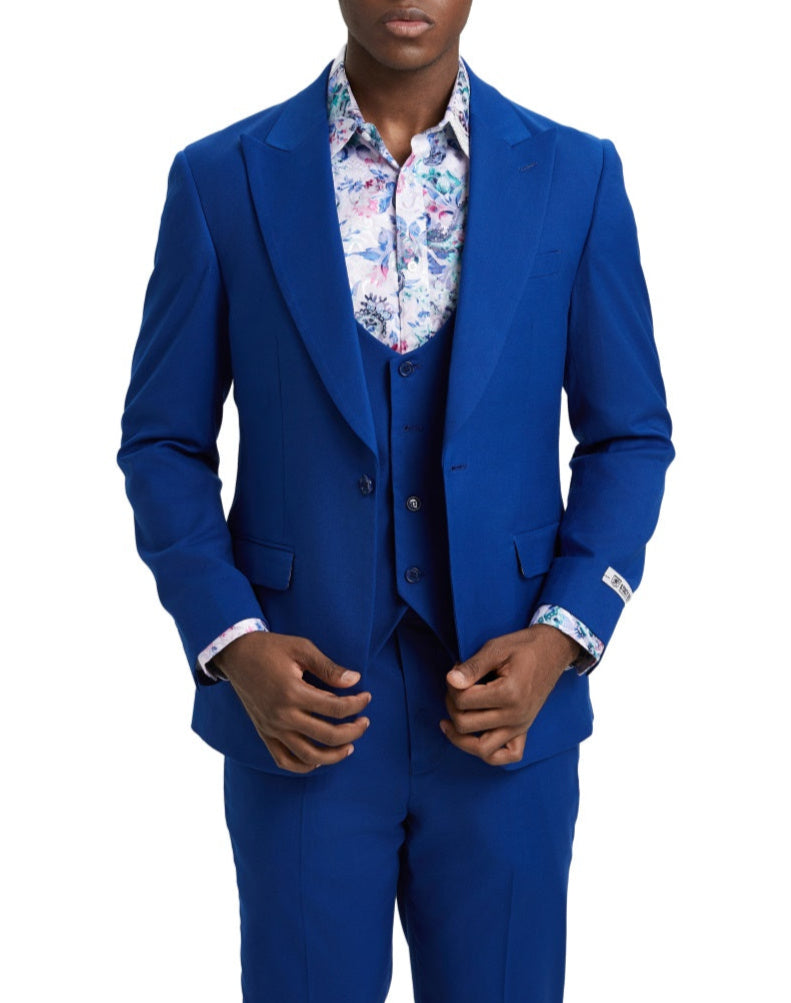 Stacy Adams Indigo 3 Piece Hybrid Fit Suit