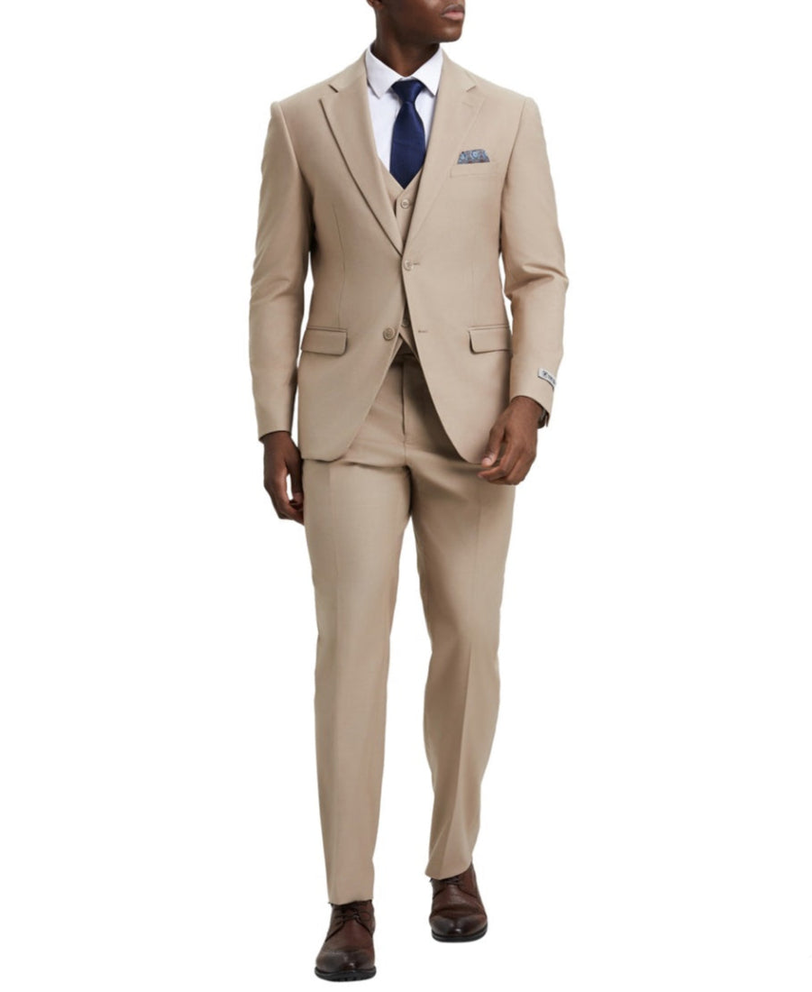 Stacy Adams 3-Piece Hybrid Suit Tan