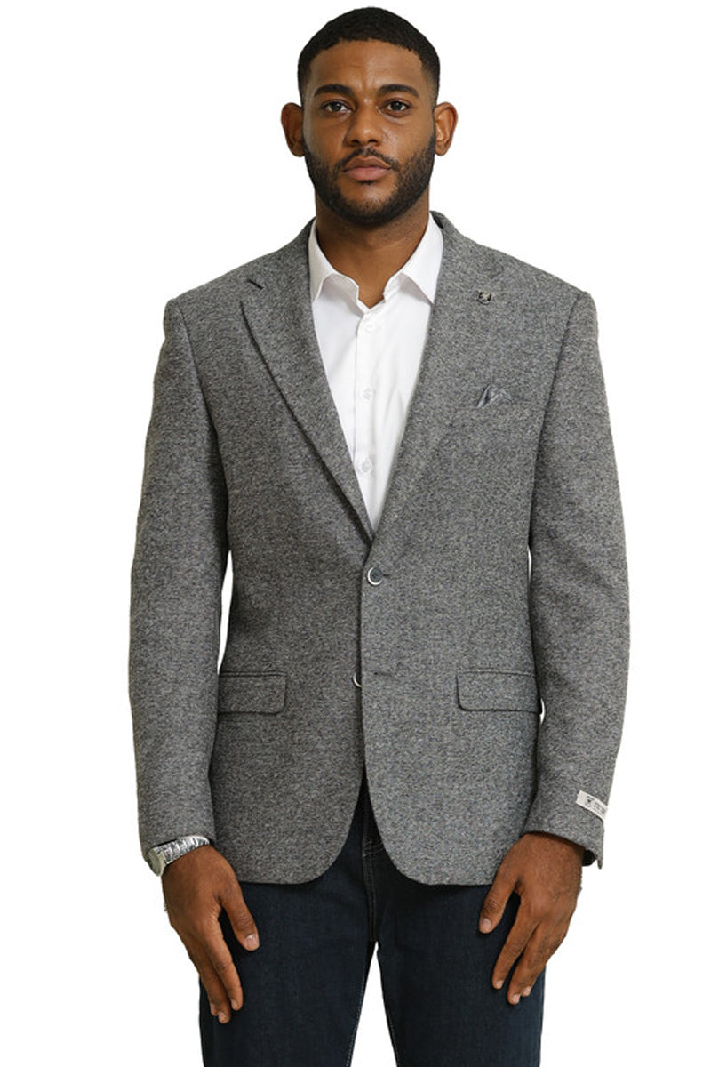 Stacy Adams Grey Tweed Professors Blazer for Men
