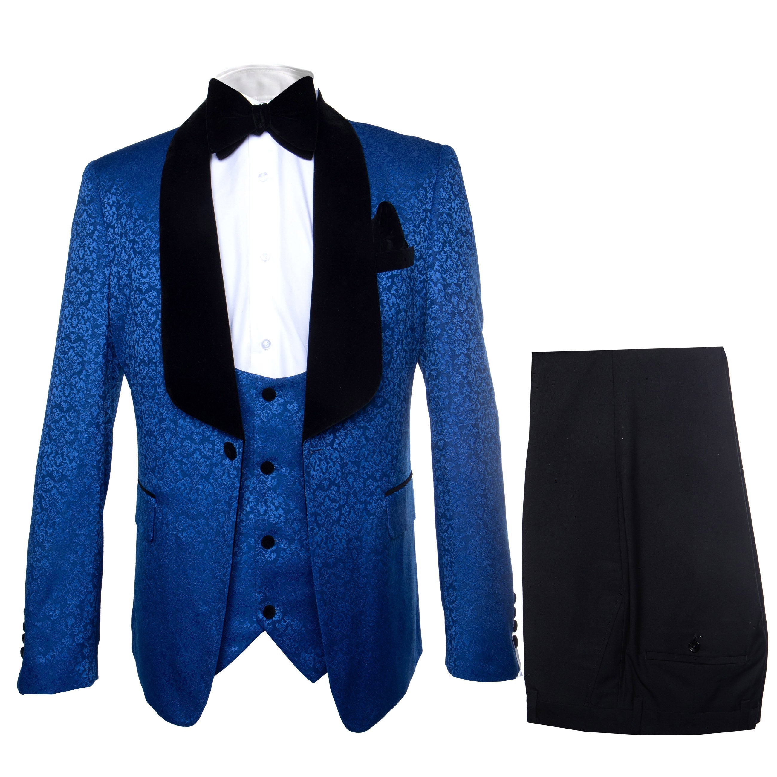 Rossi Man RM1483 Smoking Style Slim 3-Piece Tuxedo