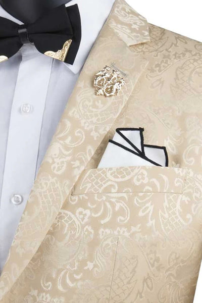Tan Slim Fit Wedding Tuxedo