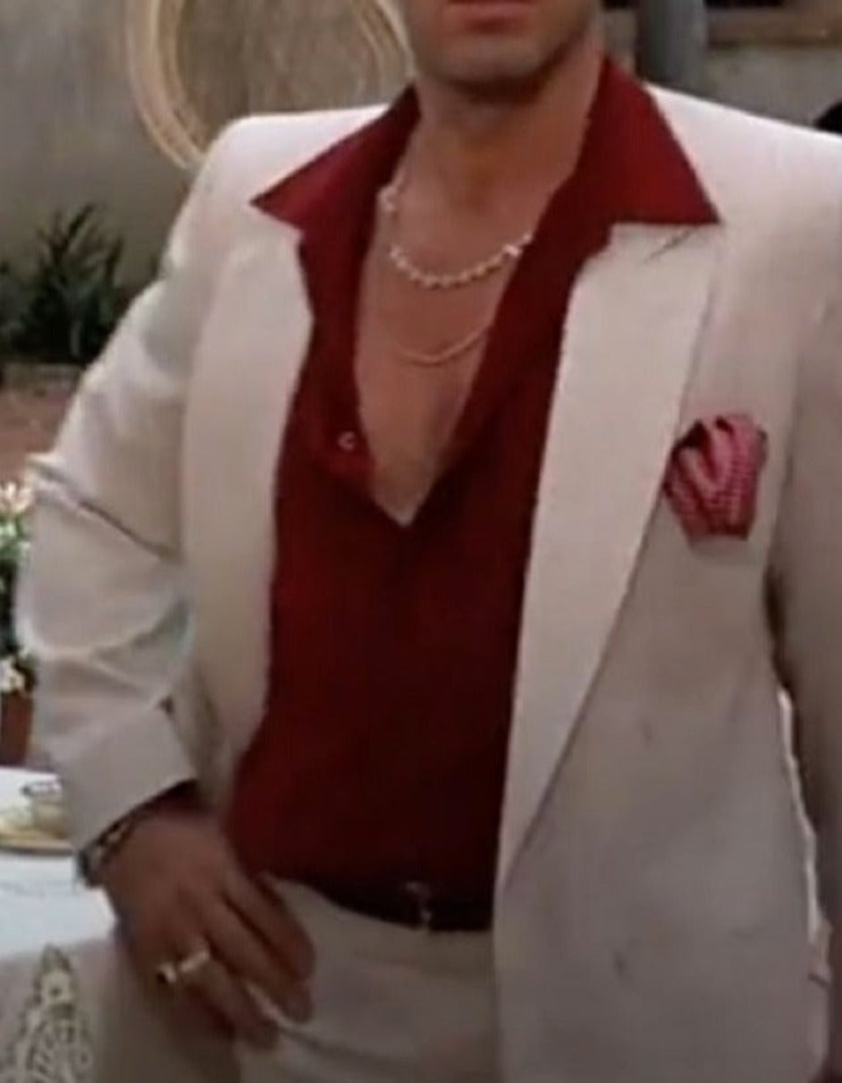 Scarface White Suit Red Shirt Set