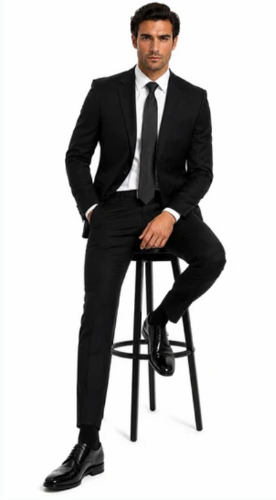 Linen Black Summer Suit for Men