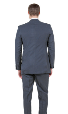 Gray Men's Wool Suit 2 Button 2pc Super 150's With Hand Pick Stitch Suit