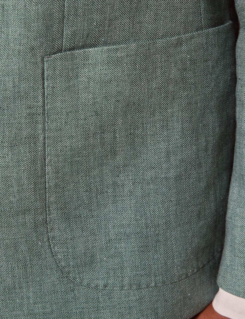 Men's Sea Green Linen Beach Wedding Suit