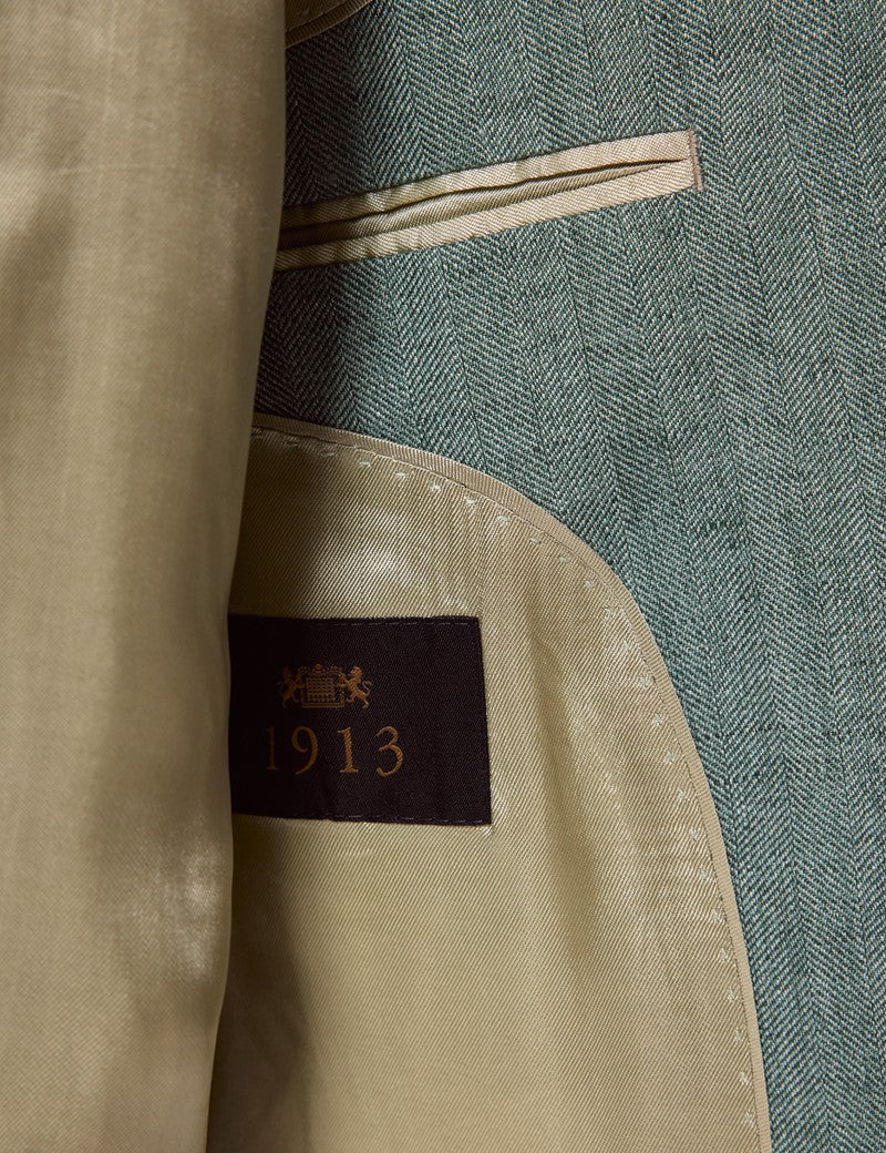 Men's Sea Green Linen Beach Wedding Suit