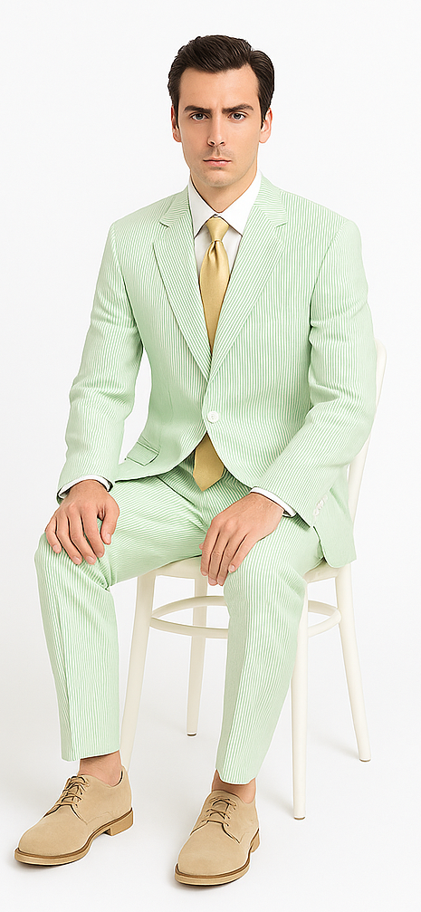 Sear Sucker Suit Seersucker Suit Mens 2pc Whitelime Mint Seersucker Sear sucker Suits