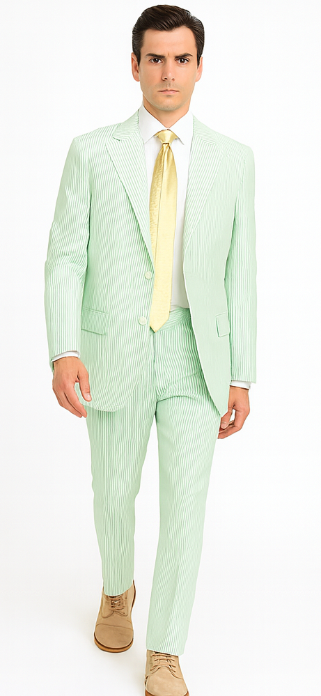 Sear Sucker Suit Seersucker Suit Mens 2pc Whitelime Mint Seersucker Sear sucker Suits