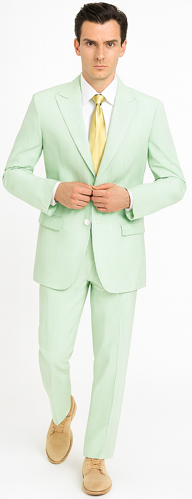 Sear Sucker Suit Seersucker Suit Mens 2pc Whitelime Mint Seersucker Sear sucker Suits