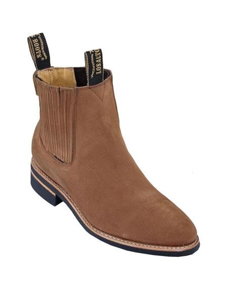 Shedron Leather Boot Los Altos Boots Chelsea Charro Botin - Short Cowboy - Western Ankle Boots