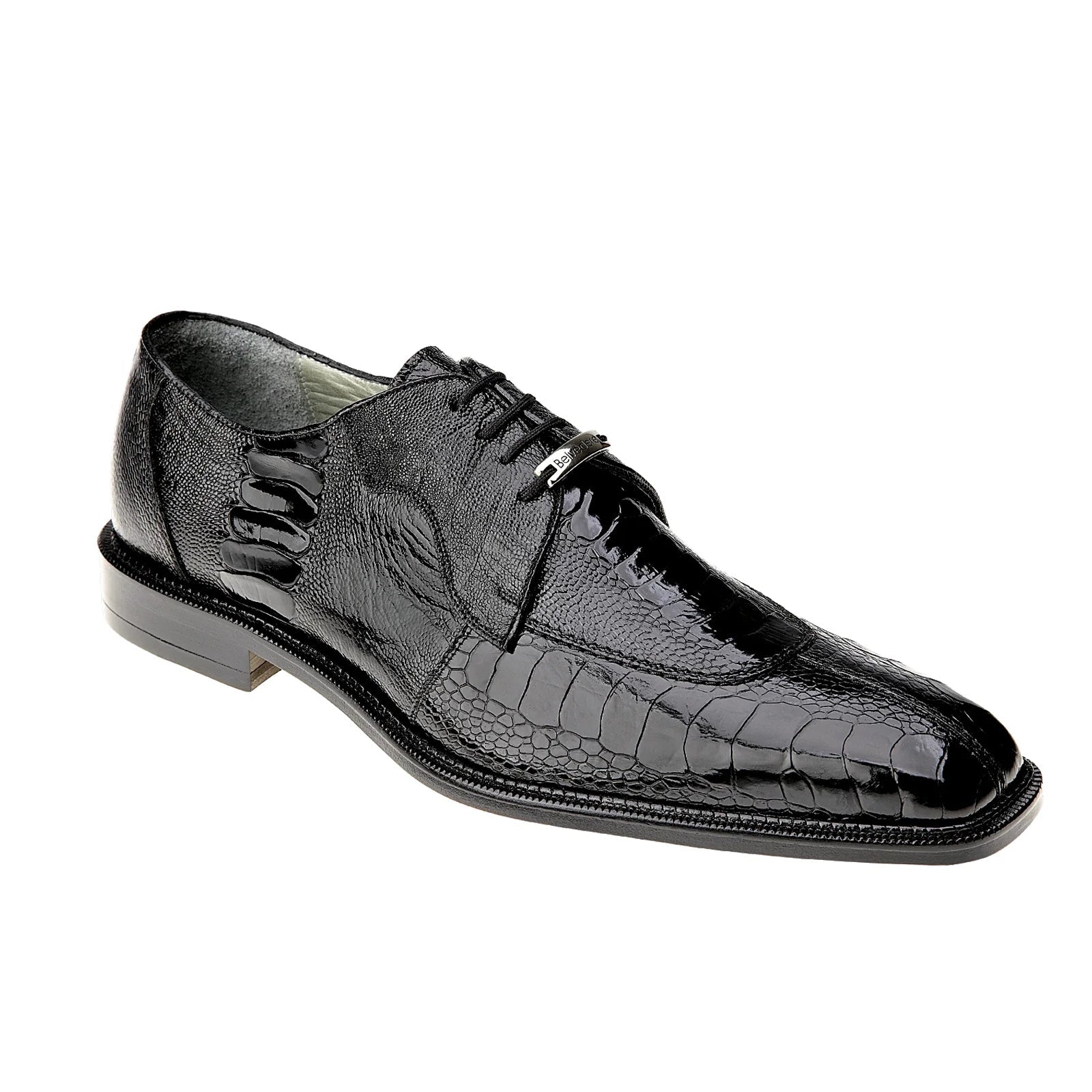 Belvedere Siena Ostrich Leg Moc Toe Dress Shoe