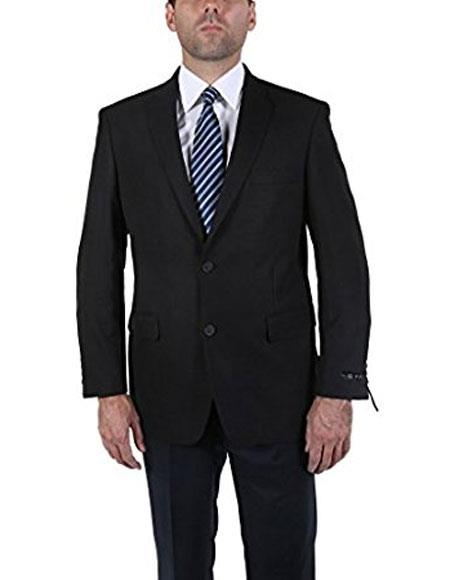 Men’s Classic Black 2 Button Suit Jacket