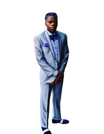 New shawl collared silver ~ grey sport coat for men